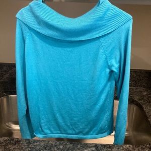 Bentley a.  Turquoise color cowl neck sweater sz M